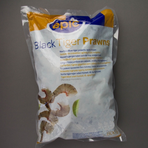 BT Shrimps Headless Shell on 8/12 800g | 8/12 黑虎大虾 800g (无头有壳 ) / 包