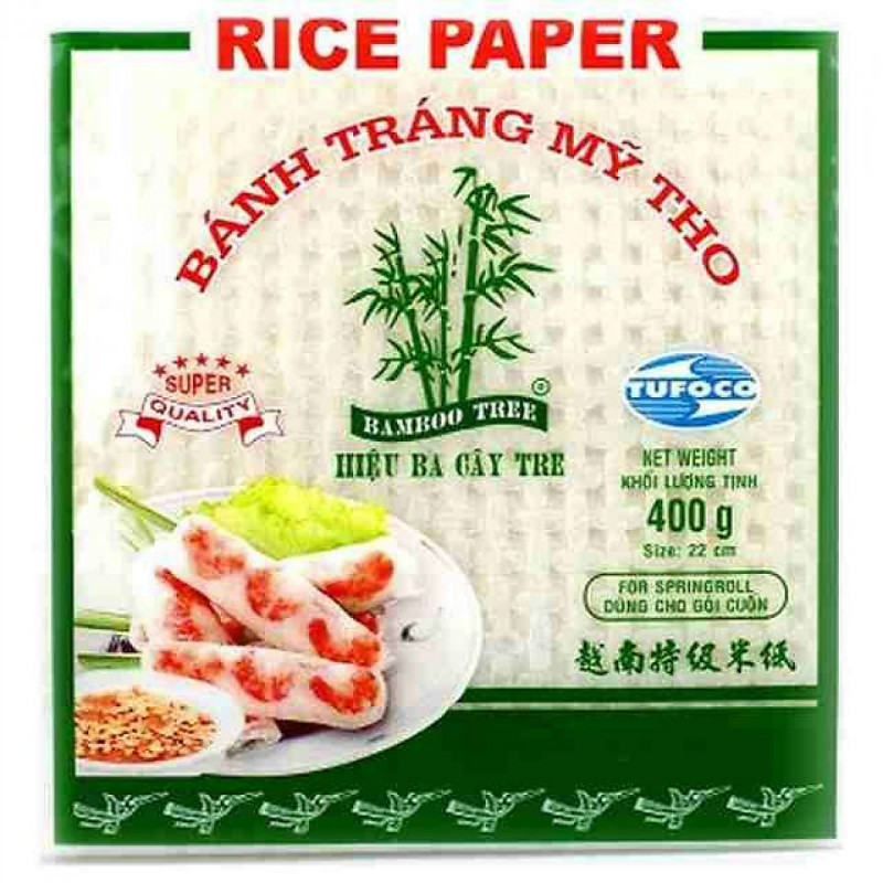 Bamboo Tree Rice Paper (Square) 22cm 400g | 竹树牌 越南方形米纸 22cm 400g