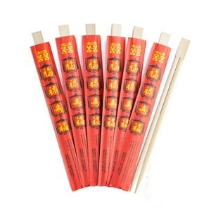 Chinese Take Away Bamboo Chopsticks (Red Packet) 100paris | 中餐 外卖筷子 100双 / 包 (红色)