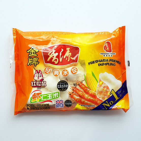 FF Premier Pork &amp; Prawn Sweetcorn Dumplings 410g | 香源 金牌 虾仁玉米水饺 410g