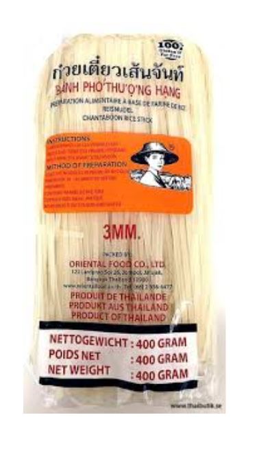Farmer Rice Sticks (Straight) 3mm 400g | Farmer 河粉 (3mm) / 包