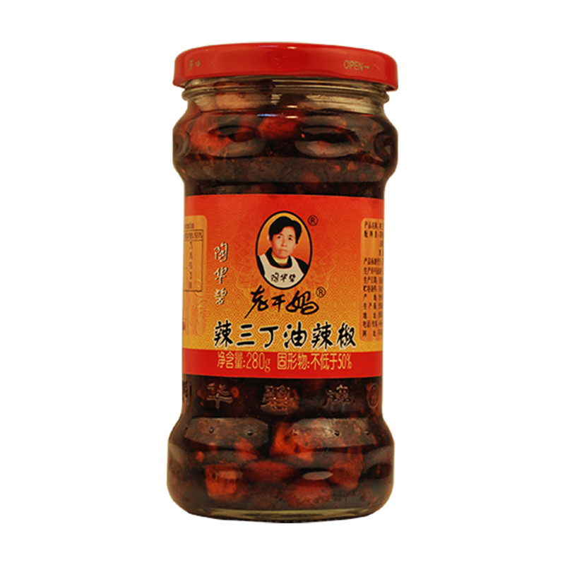 LGM Kohrabi, Peanut &amp; Tofu Chili Oil 280g | 老干妈 辣三丁油辣椒 280g
