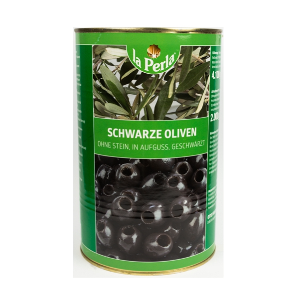 La Perla Olives Black without Stone 5L/4100g | 黑 橄榄 / 罐（无核）