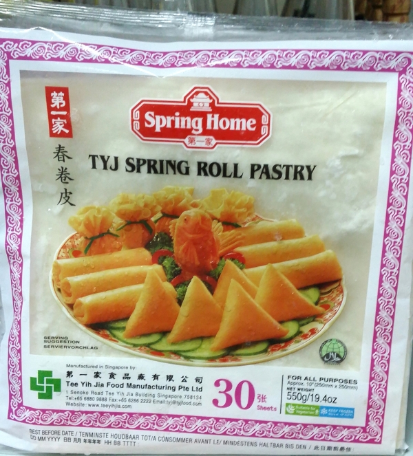 Spring Home TYJ Spring Roll Pastry 215mmX215mm 550g | 第一家 春卷皮 550g