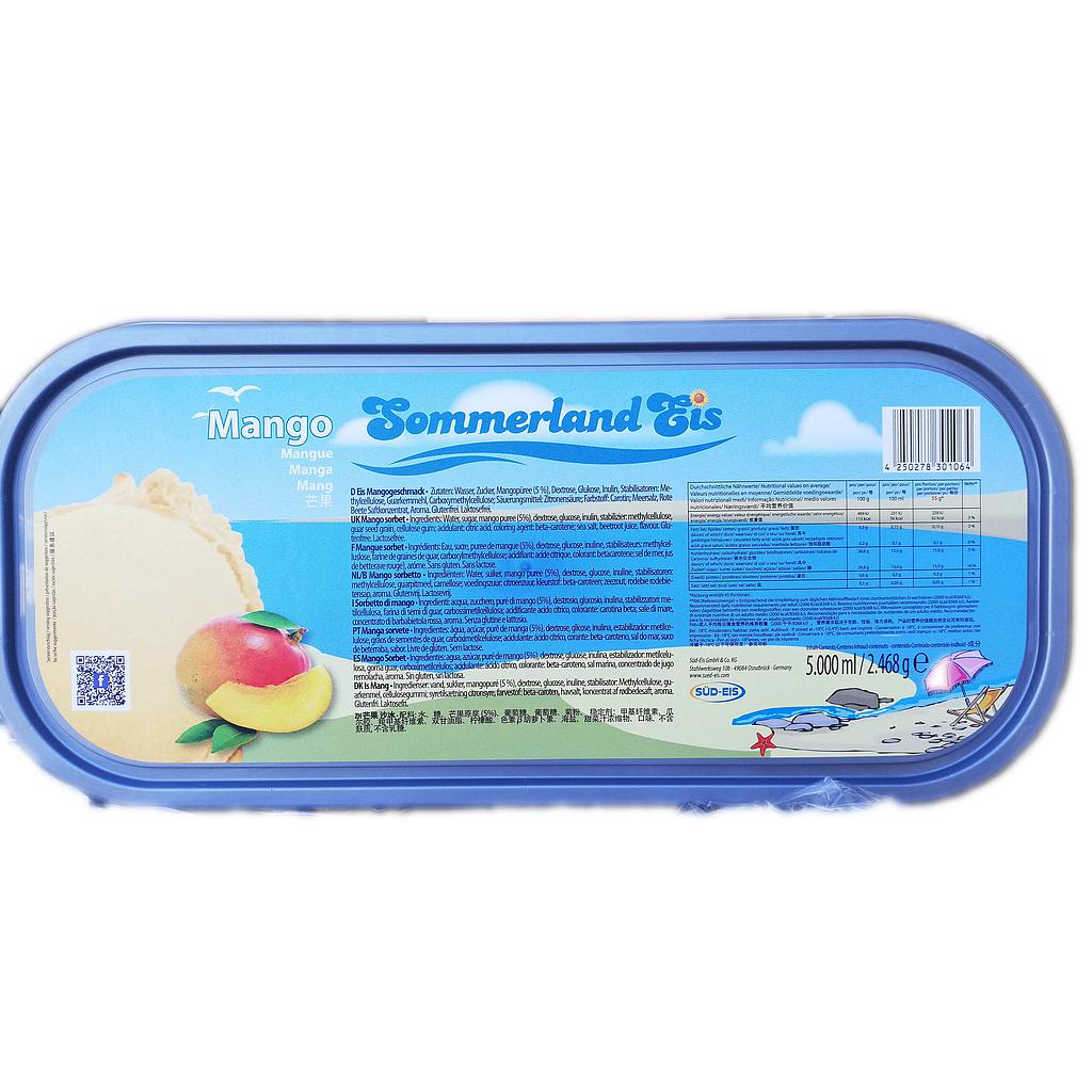 [Mango] Ice cream (Without Lactose) 5L | 德国 芒果味 冰淇淋 (不含乳糖)5L