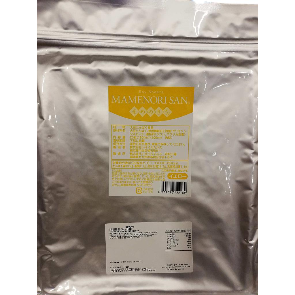 Soja paper for sushi yellow 20pc/bag | 寿司用豆腐皮 黄 20pc/包