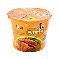 Unif Super Bowl Instant Noodles Stewed Pork Chop 110g | 统一 清炖排骨 碗面 110g