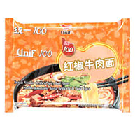 Unif spicy beef instant noodles 108g | 统一 红椒牛肉面 108g
