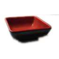 Melamine Red-Black Square Sauce Plate | 密胺红黑 方形酱油碟